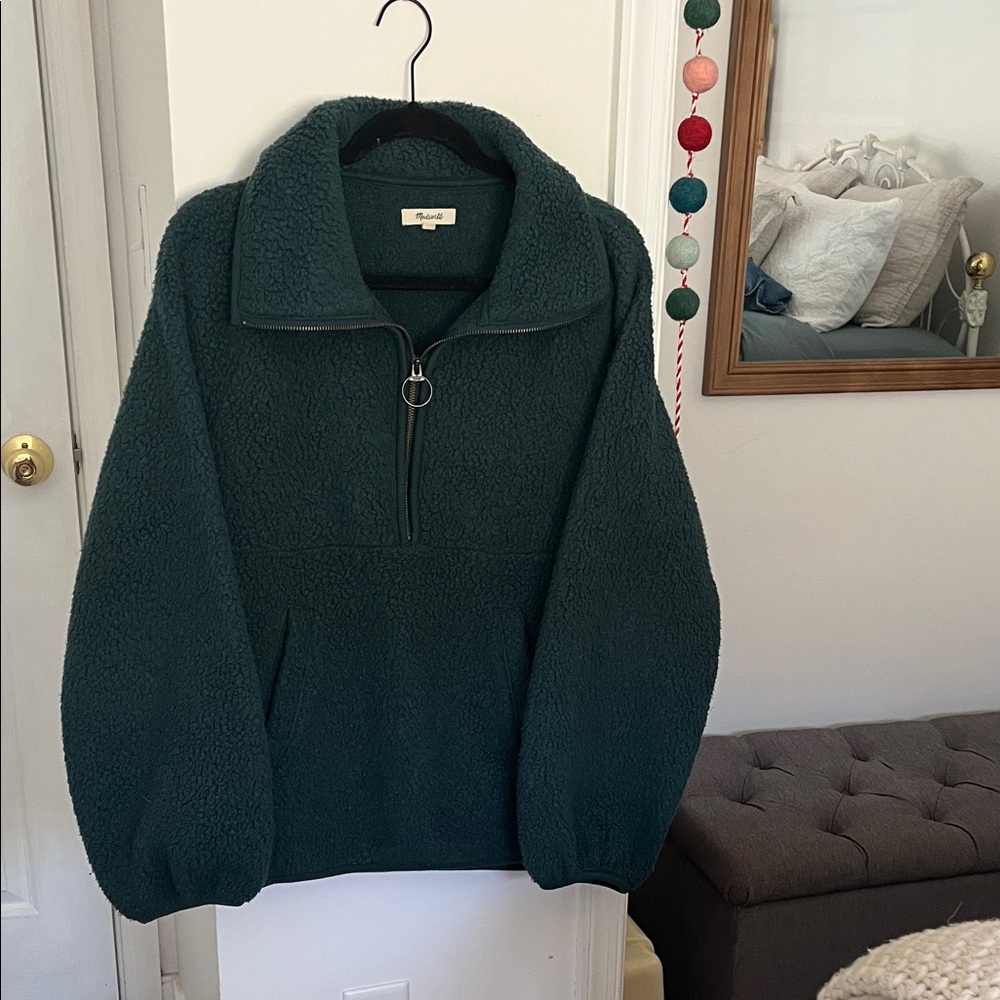 Madewell Dark Green Zip-Up Jacket